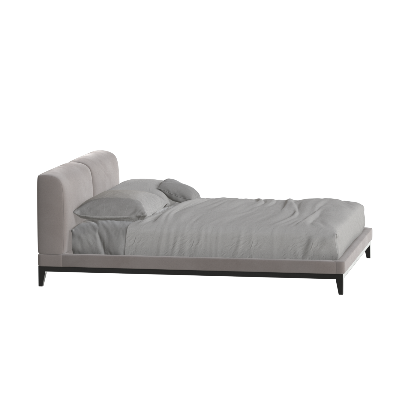 Infinity Upholstered Double Bed with Elegant Headboard