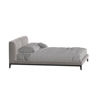 Infinity Upholstered Double Bed with Elegant Headboard