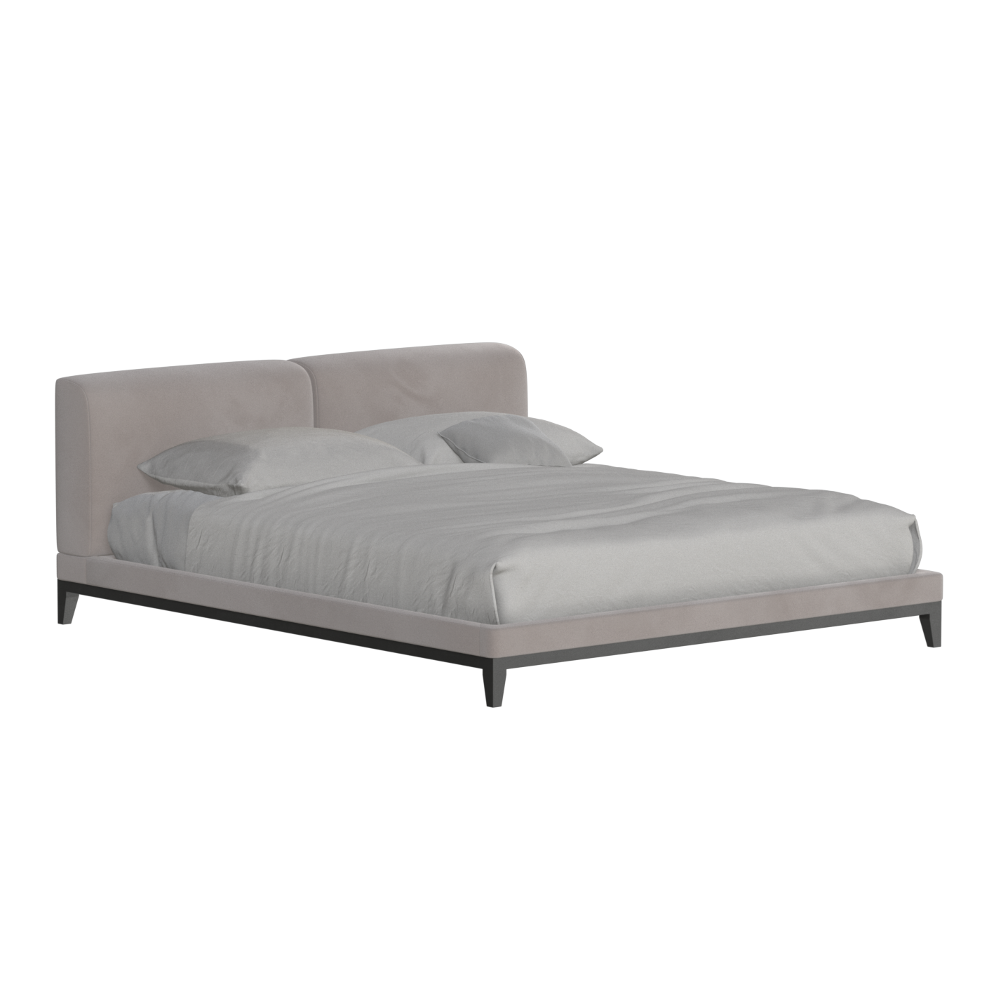 Infinity Upholstered Double Bed with Elegant Headboard