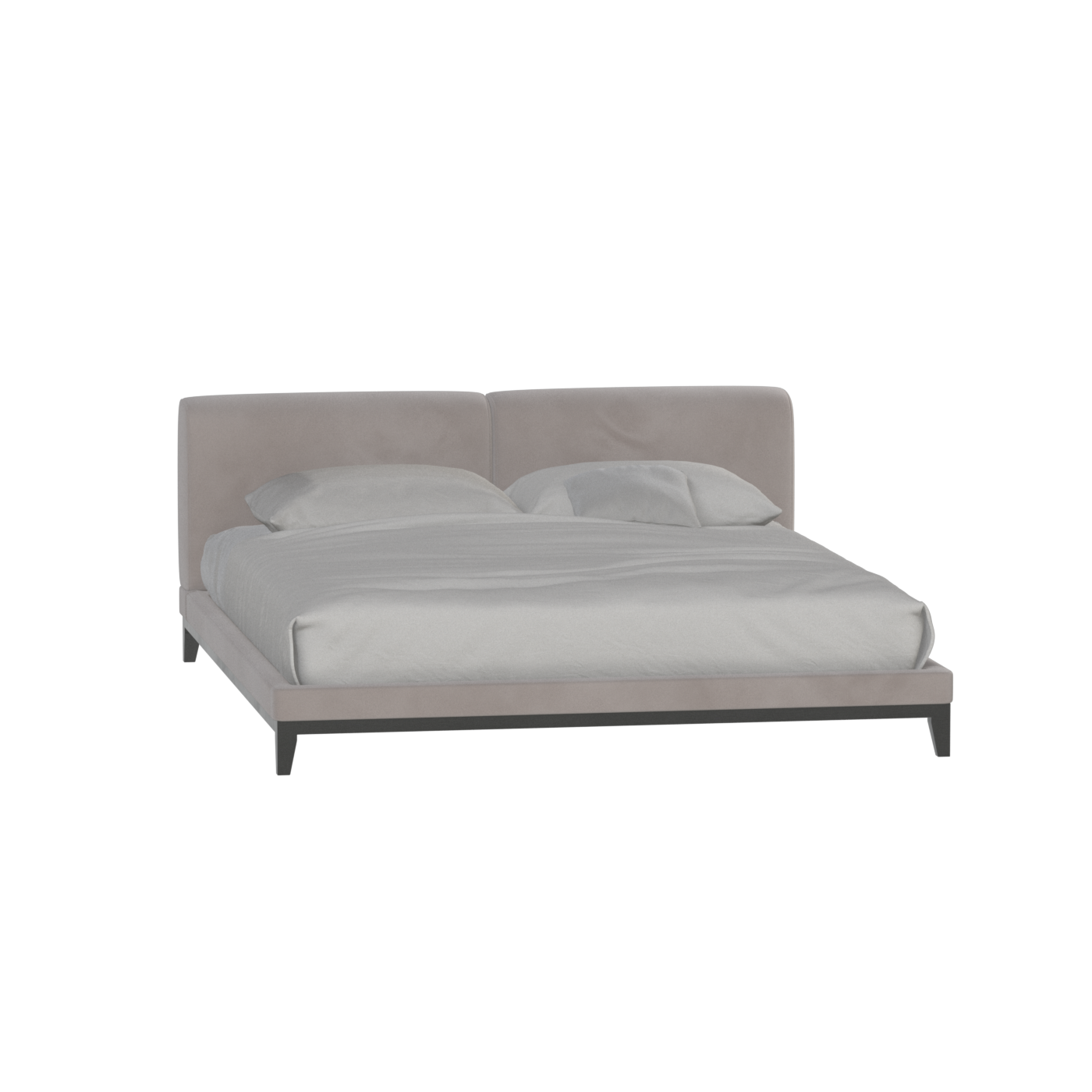 Infinity Upholstered Double Bed with Elegant Headboard