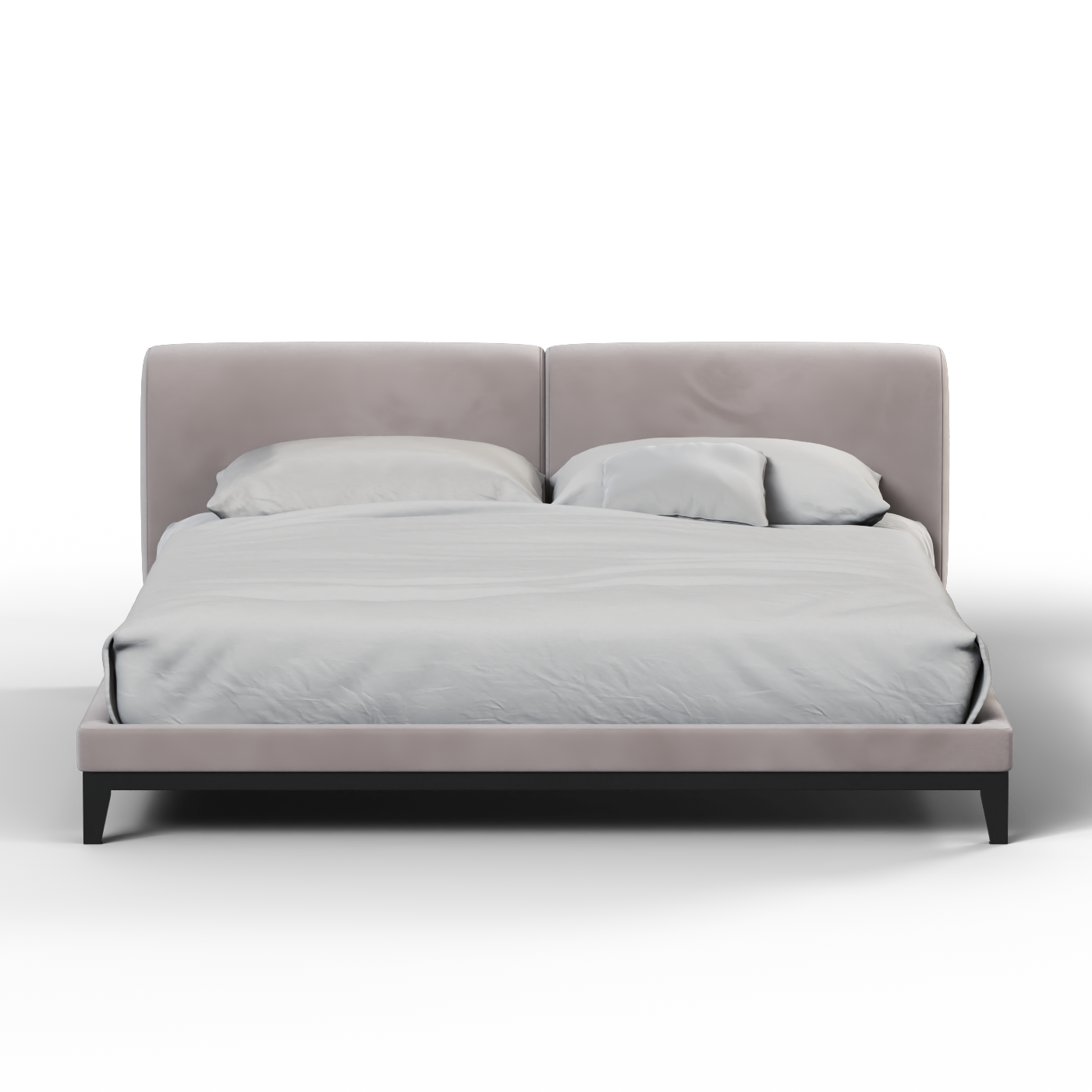 Infinity Upholstered Double Bed with Elegant Headboard