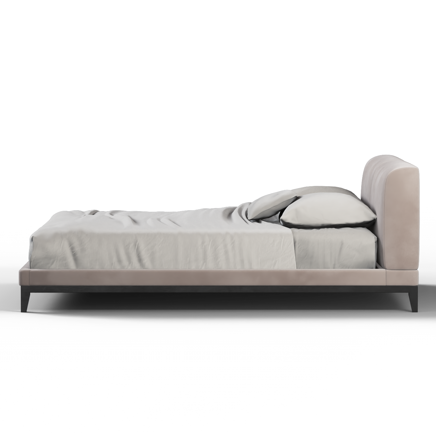 Infinity Upholstered Double Bed with Elegant Headboard