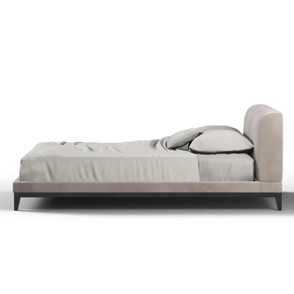 Infinity Upholstered Double Bed with Elegant Headboard