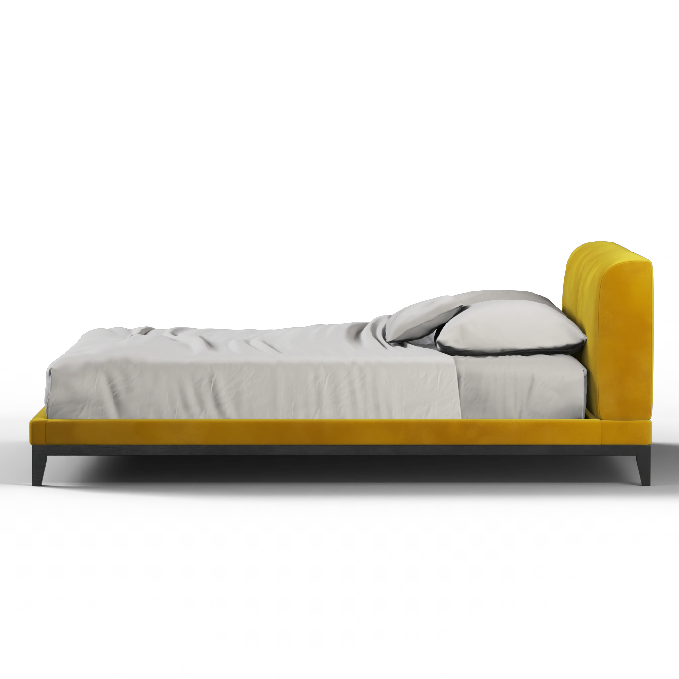 Infinity Upholstered Double Bed with Elegant Headboard