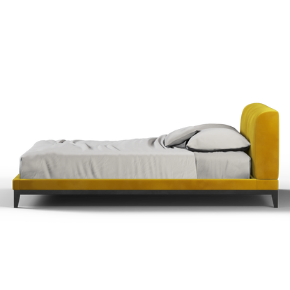 Infinity Upholstered Double Bed with Elegant Headboard