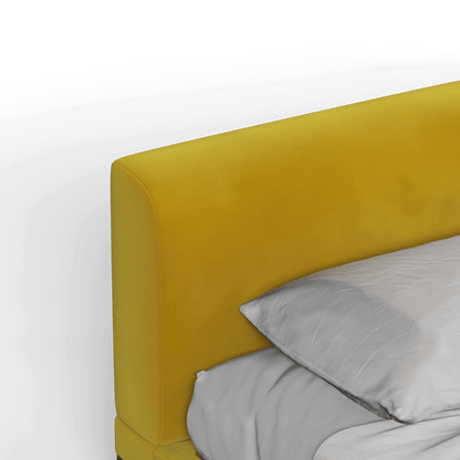Infinity Upholstered Double Bed with Elegant Headboard