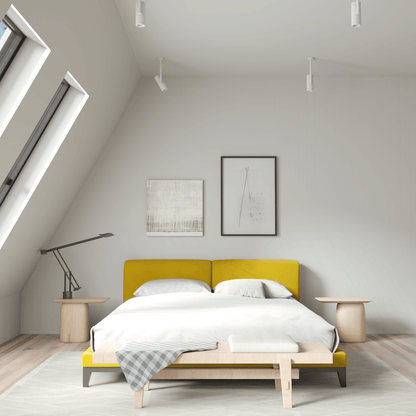 Infinity Upholstered Double Bed with Elegant Headboard
