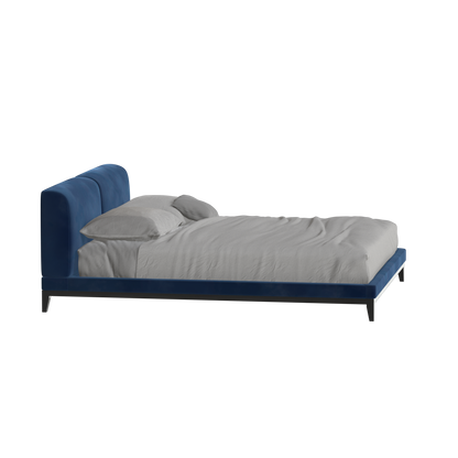 Infinity Upholstered Double Bed with Elegant Headboard