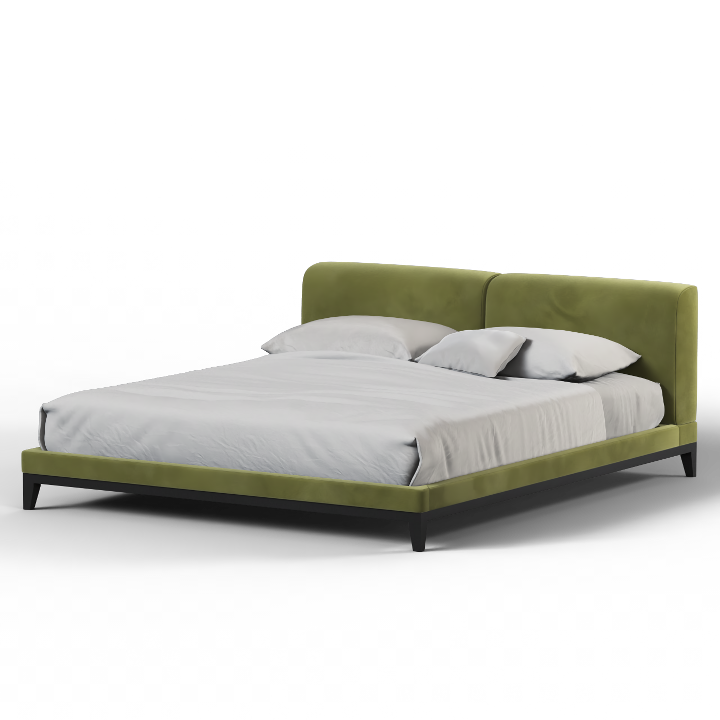 Infinity Upholstered Double Bed with Elegant Headboard