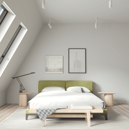 Infinity Upholstered Double Bed with Elegant Headboard