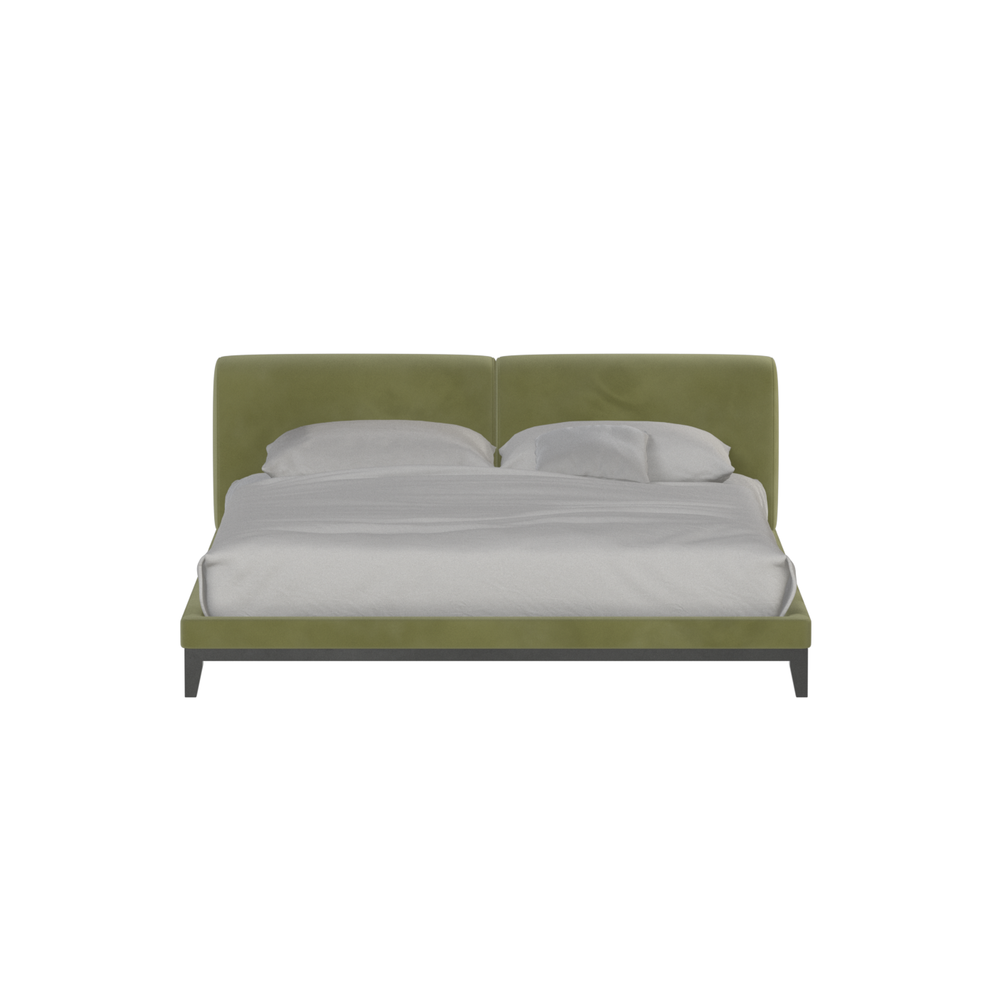 Infinity Upholstered Double Bed with Elegant Headboard