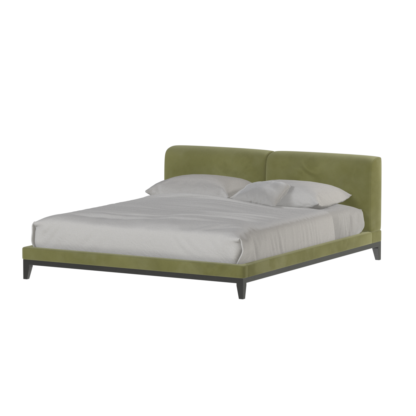 Infinity Upholstered Double Bed with Elegant Headboard