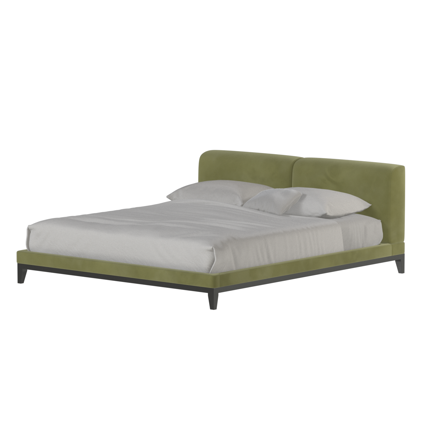 Infinity Upholstered Double Bed with Elegant Headboard