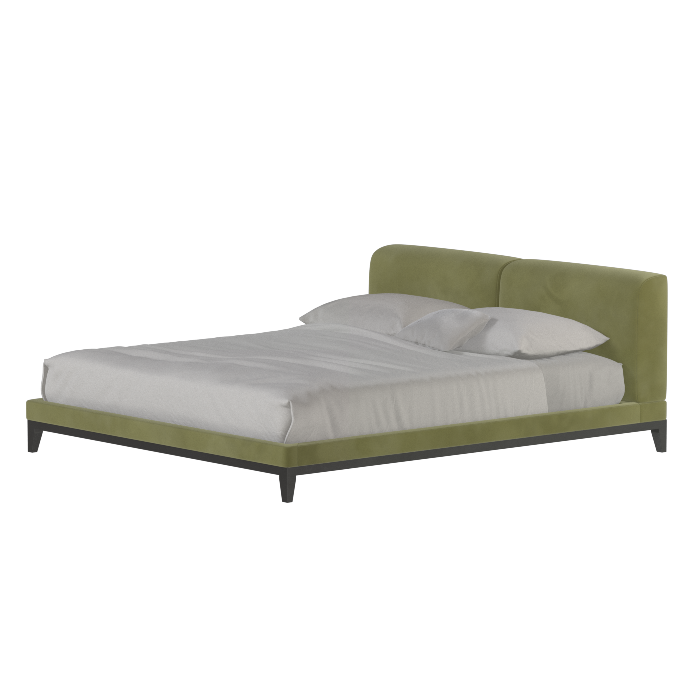 Infinity Upholstered Double Bed with Elegant Headboard