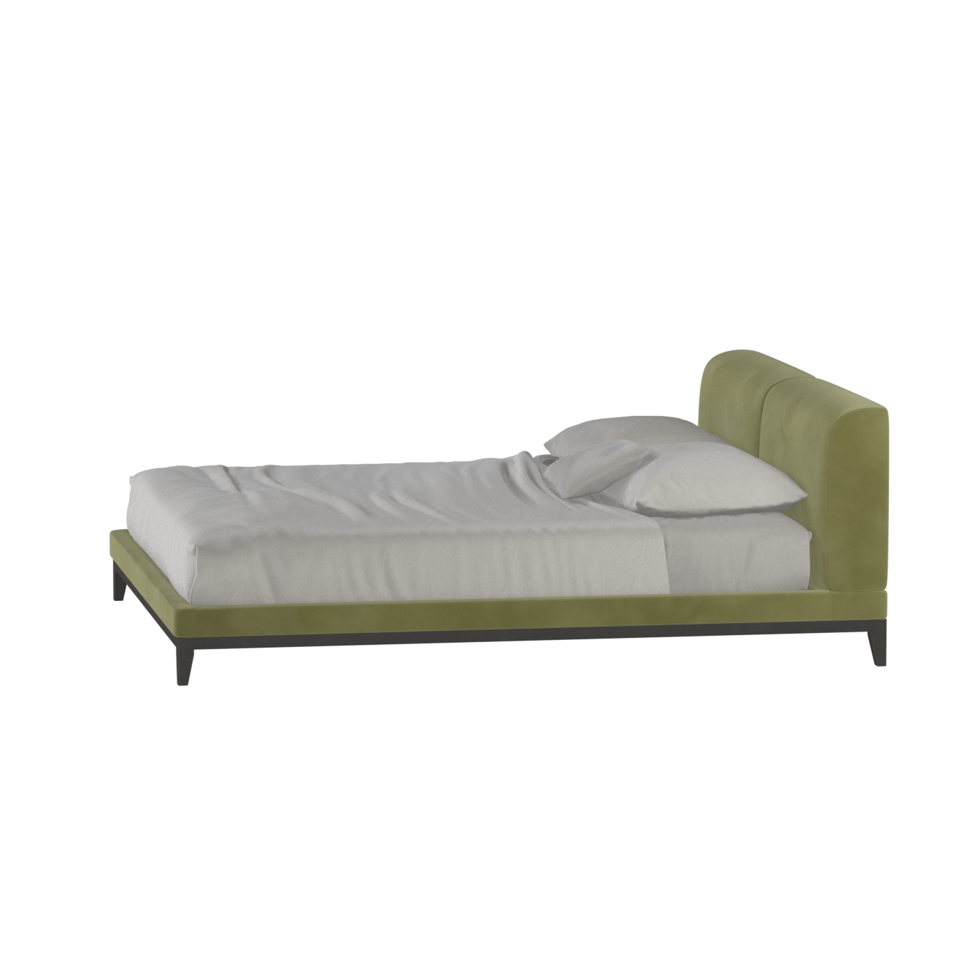 Infinity Upholstered Double Bed with Elegant Headboard