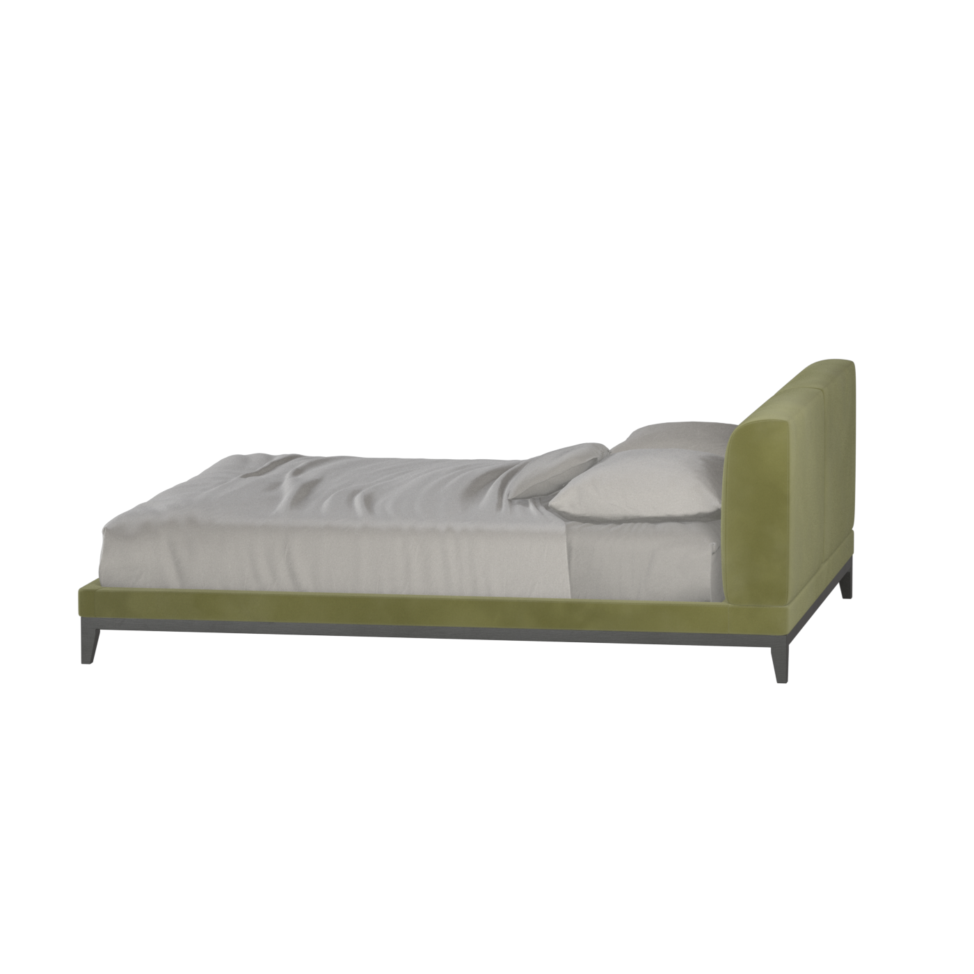 Infinity Upholstered Double Bed with Elegant Headboard