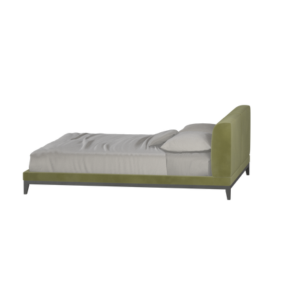 Infinity Upholstered Double Bed with Elegant Headboard