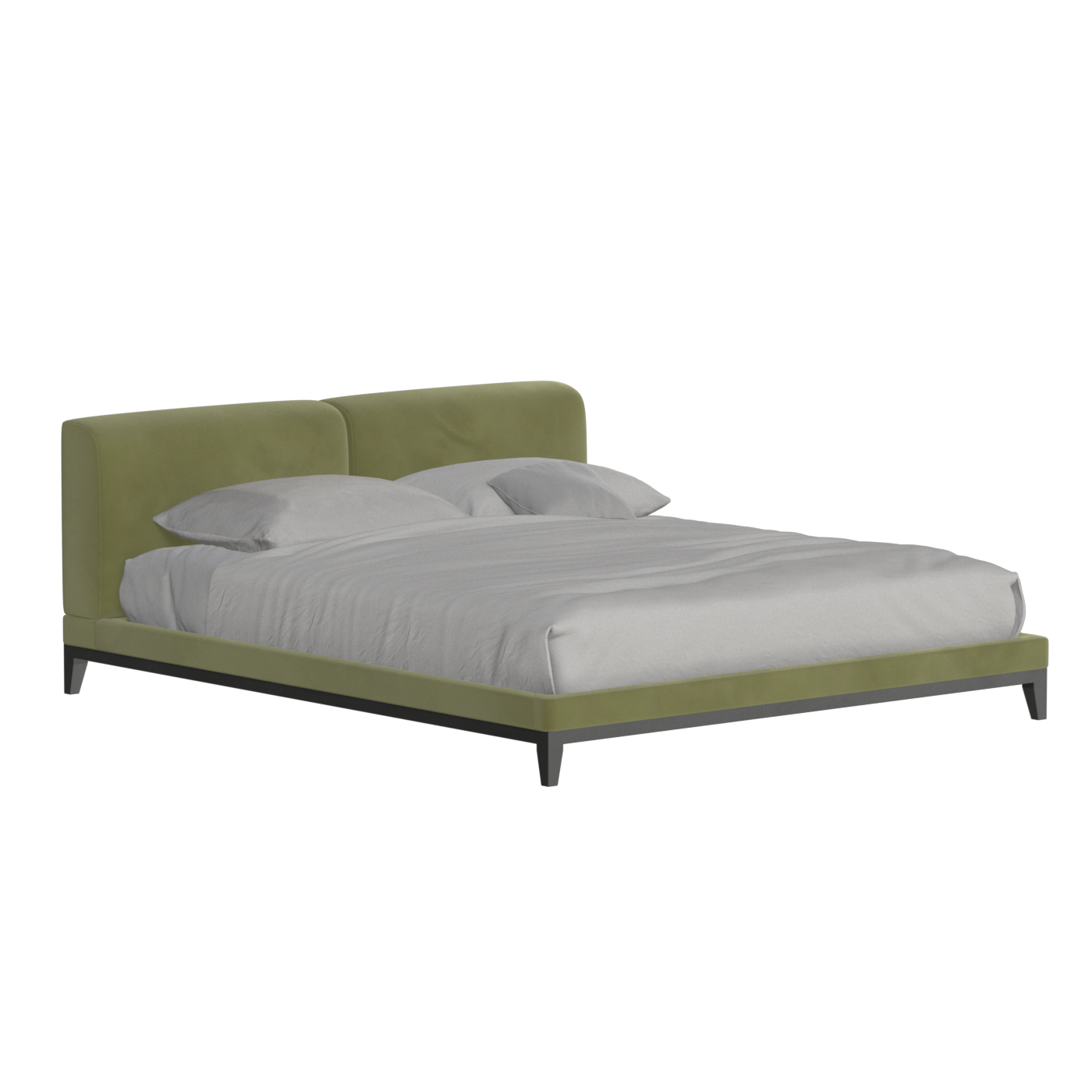 Infinity Upholstered Double Bed with Elegant Headboard