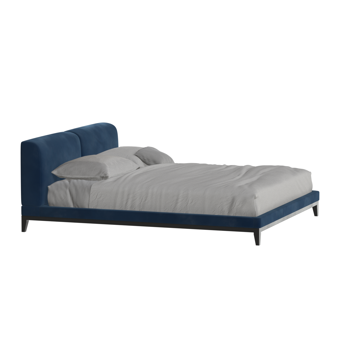 Infinity Upholstered Double Bed with Elegant Headboard