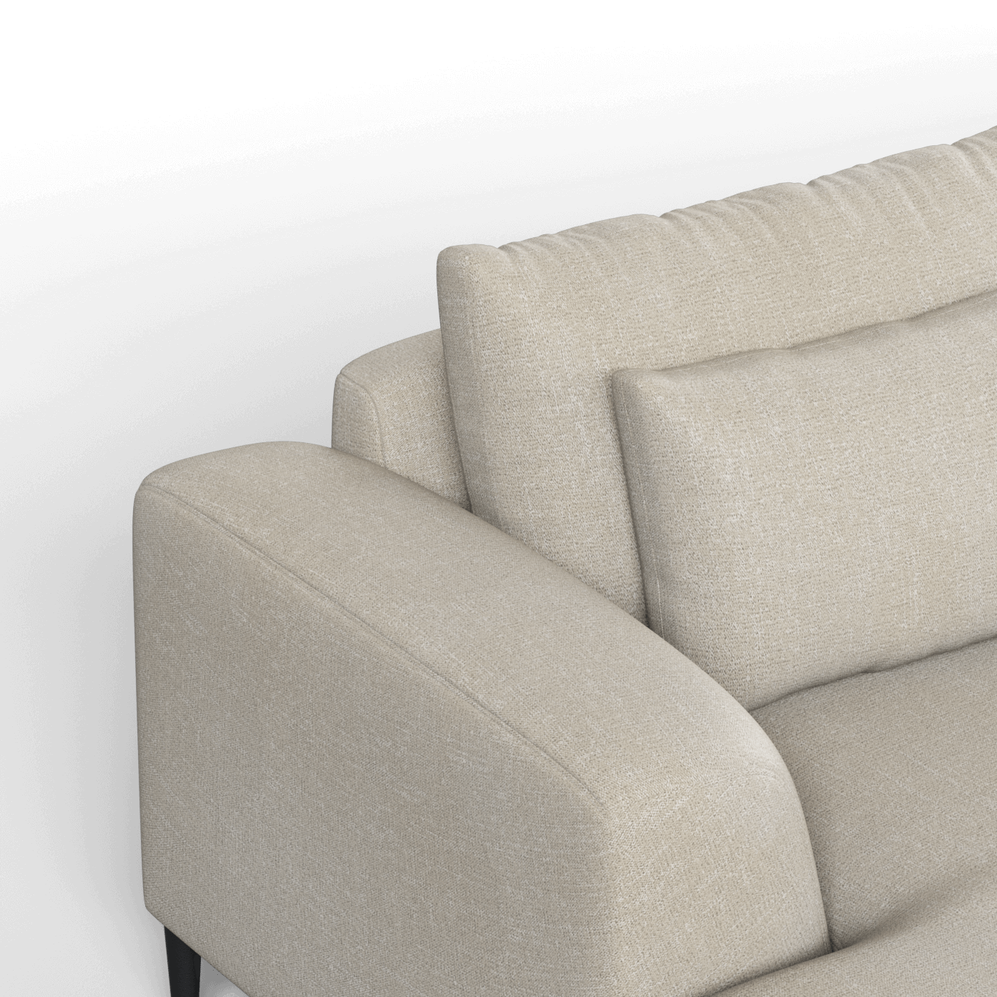 Canapé d'angle modulaire Joe – Finition en tissu de haute qualité