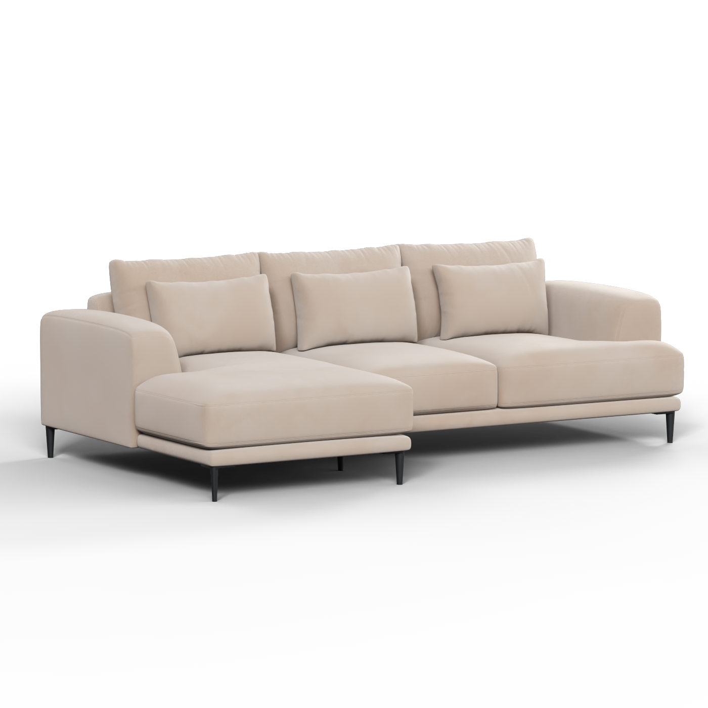Canapé d'angle modulaire Joe – Finition en tissu de haute qualité