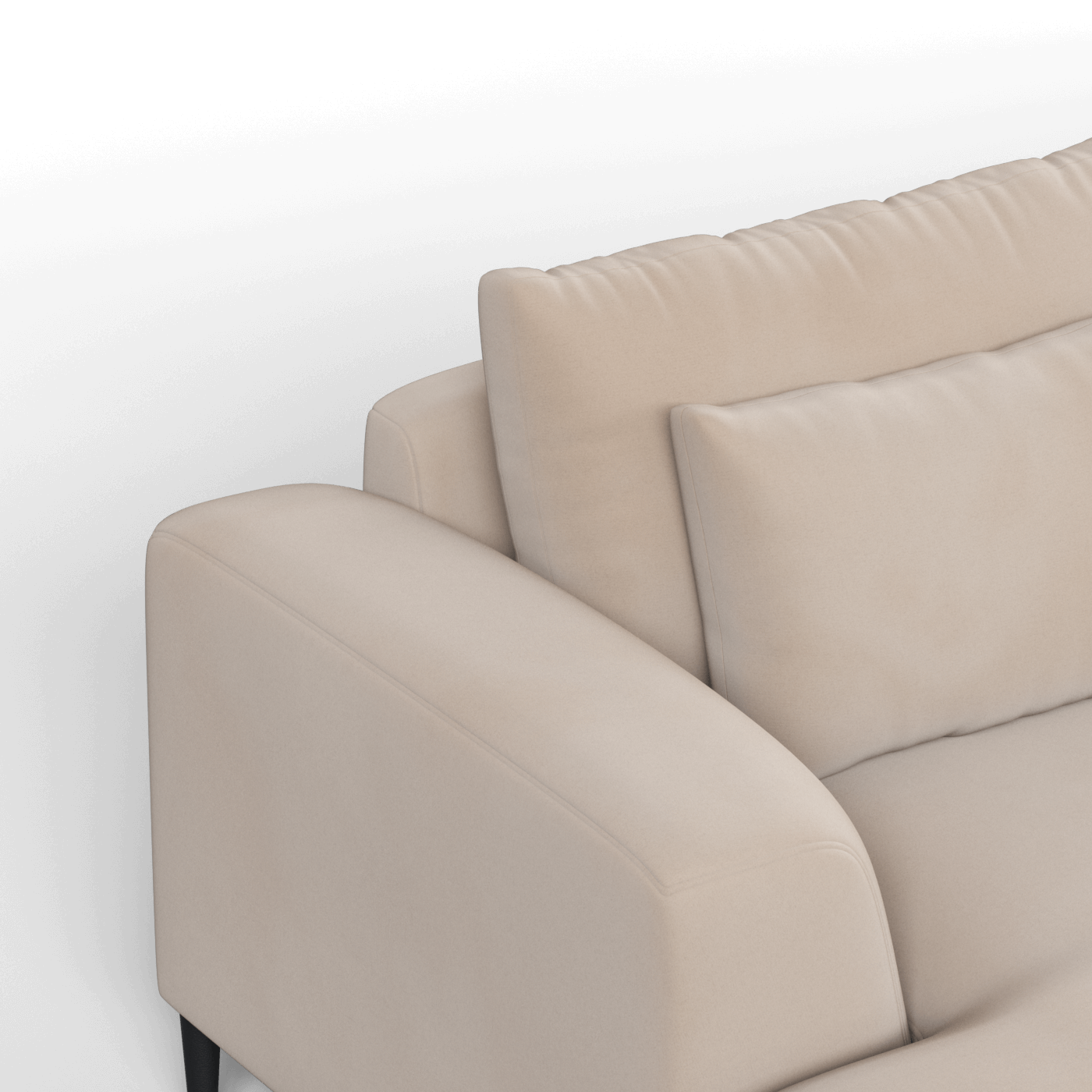 Canapé d'angle modulaire Joe – Finition en tissu de haute qualité