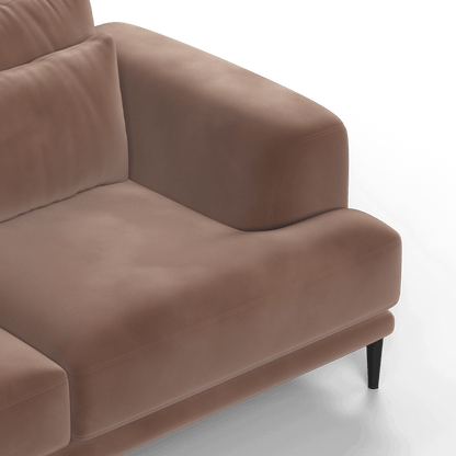 Canapé d'angle modulaire Joe – Finition en tissu de haute qualité