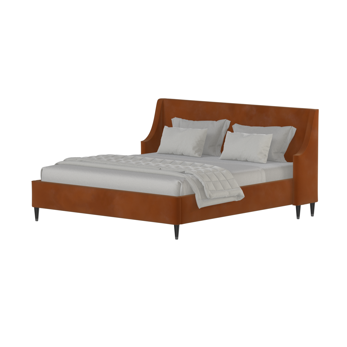 Laura Double Bed with High Headboard