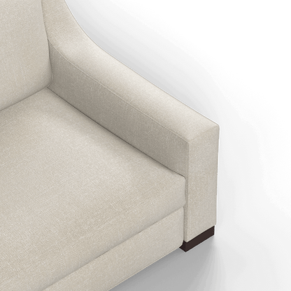 Louis 2 Seater Sofa — Structured Design with Tapered Arms