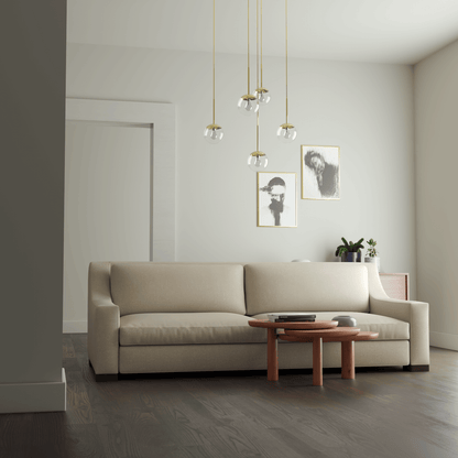 Louis 2 Seater Sofa — Structured Design with Tapered Arms