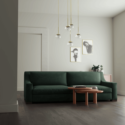 Louis 2 Seater Sofa — Structured Design with Tapered Arms
