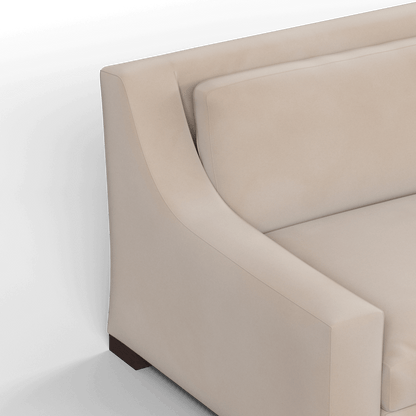 Louis 2 Seater Sofa — Structured Design with Tapered Arms