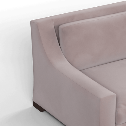 Canapé 2 places Louis — Design structuré avec accoudoirs fuselés