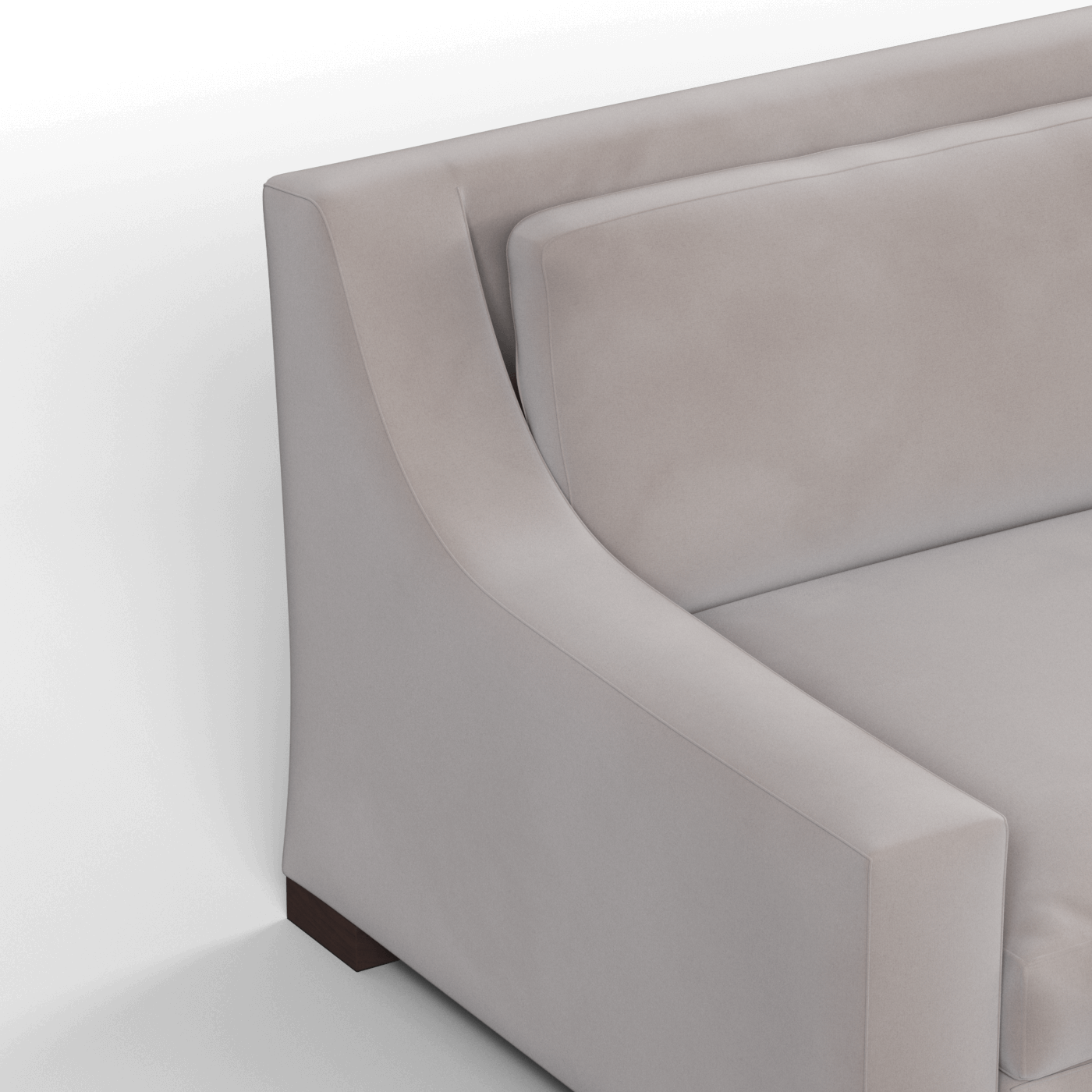Canapé 2 places Louis — Design structuré avec accoudoirs fuselés