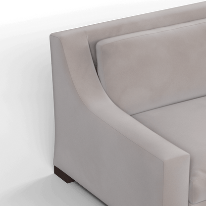 Canapé 2 places Louis — Design structuré avec accoudoirs fuselés