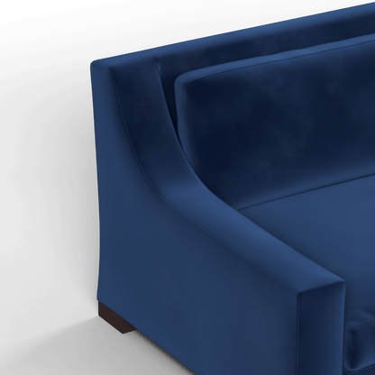 Canapé 2 places Louis — Design structuré avec accoudoirs fuselés