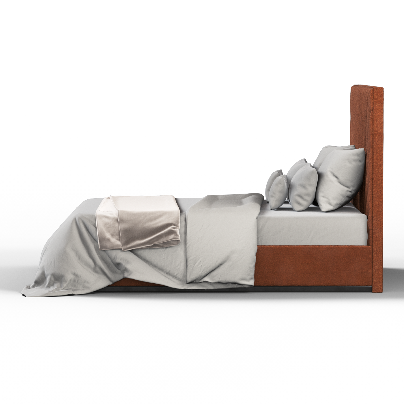 Lucia Bed With High Refined Headboard