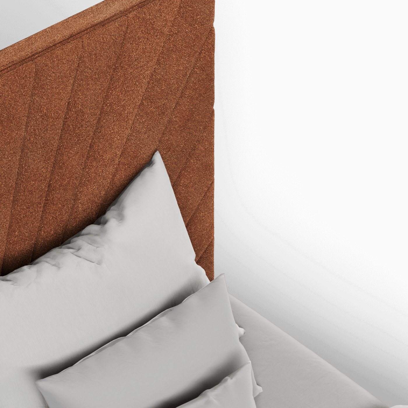 Lucia Bed With High Refined Headboard