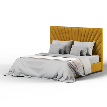 Lucia Bed With High Refined Headboard
