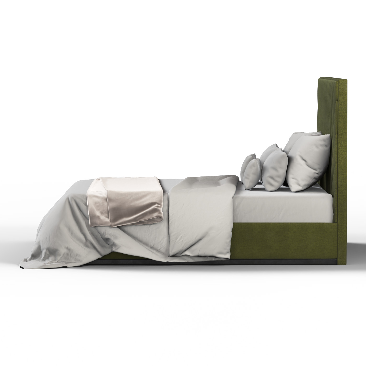 Lucia Bed With High Refined Headboard