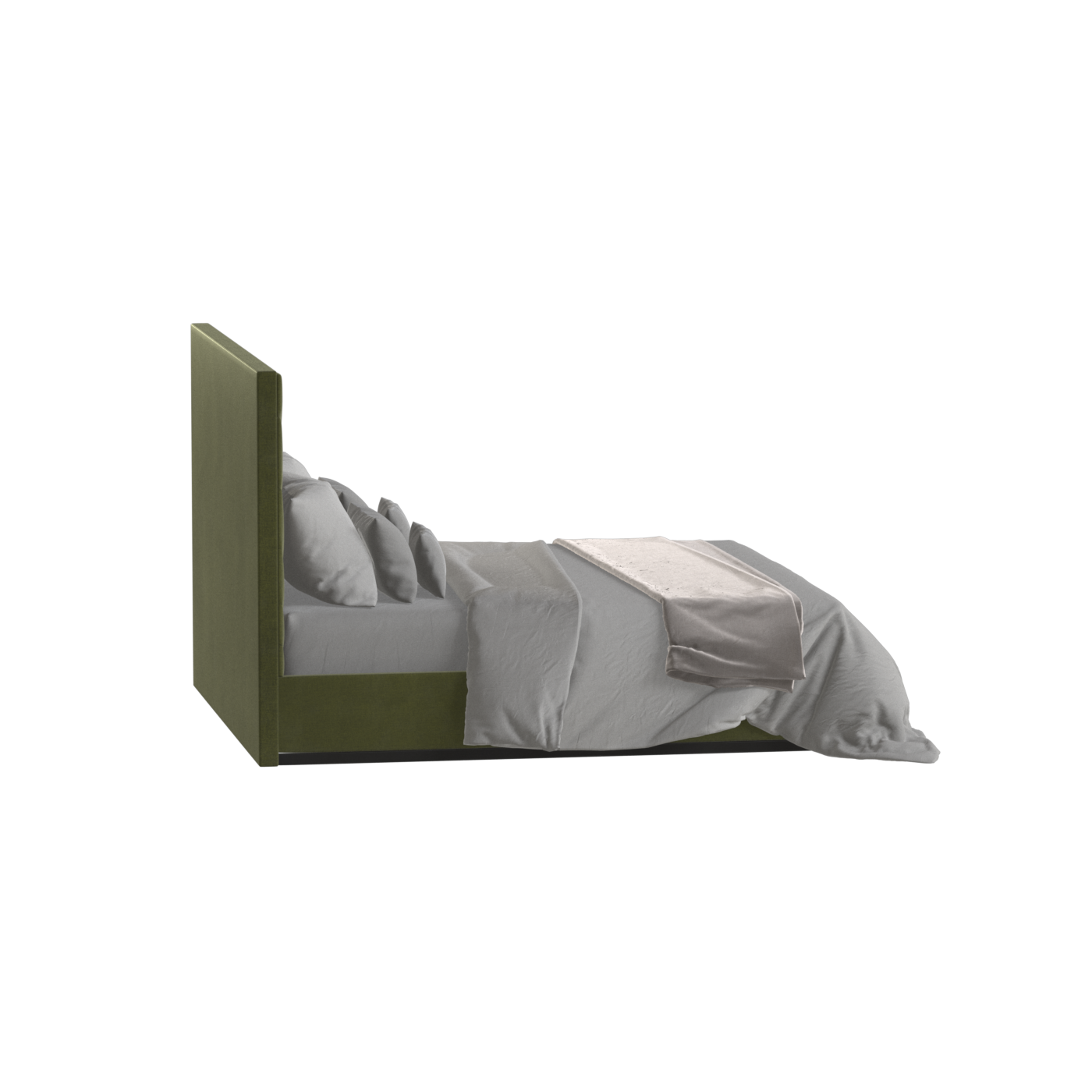 Lucia Bed With High Refined Headboard