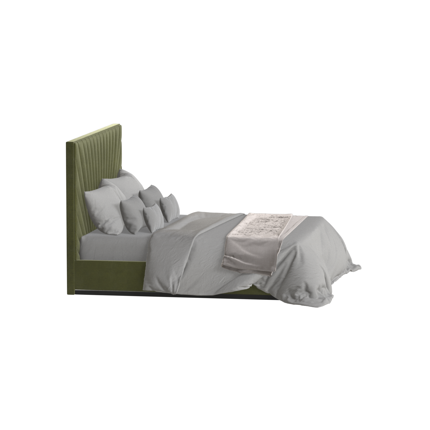Lucia Bed With High Refined Headboard