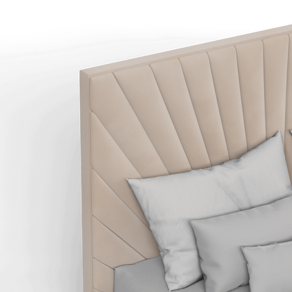 Lucia Bed With High Refined Headboard