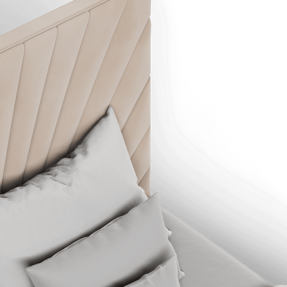 Lucia Bed With High Refined Headboard