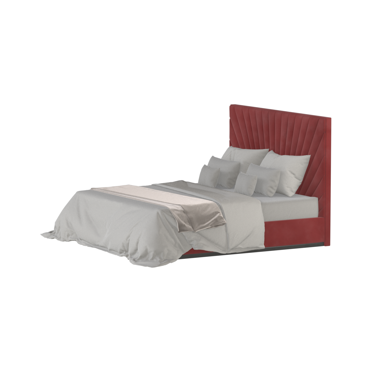 Lucia Bed With High Refined Headboard