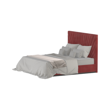 Lucia Bed With High Refined Headboard