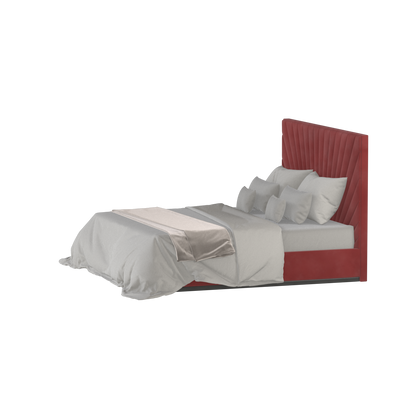 Lucia Bed With High Refined Headboard