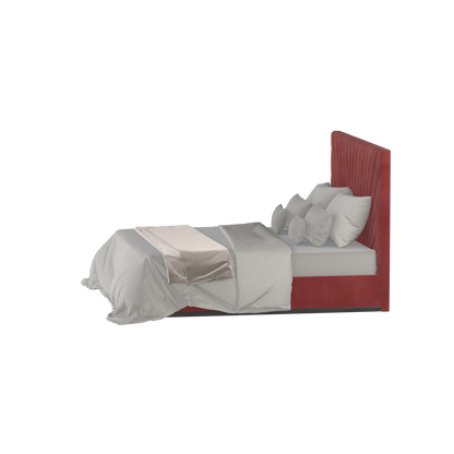 Lucia Bed With High Refined Headboard
