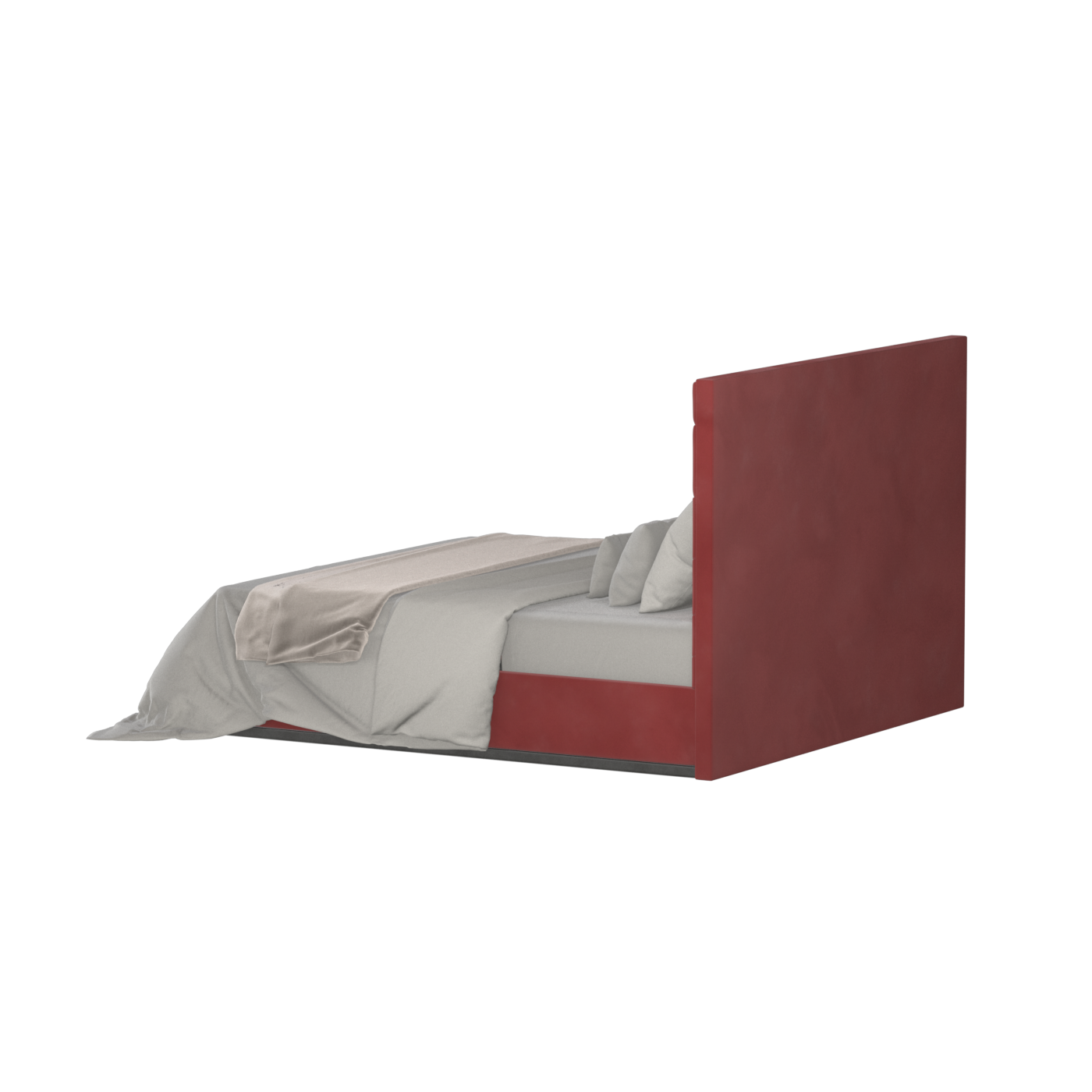 Lucia Bed With High Refined Headboard