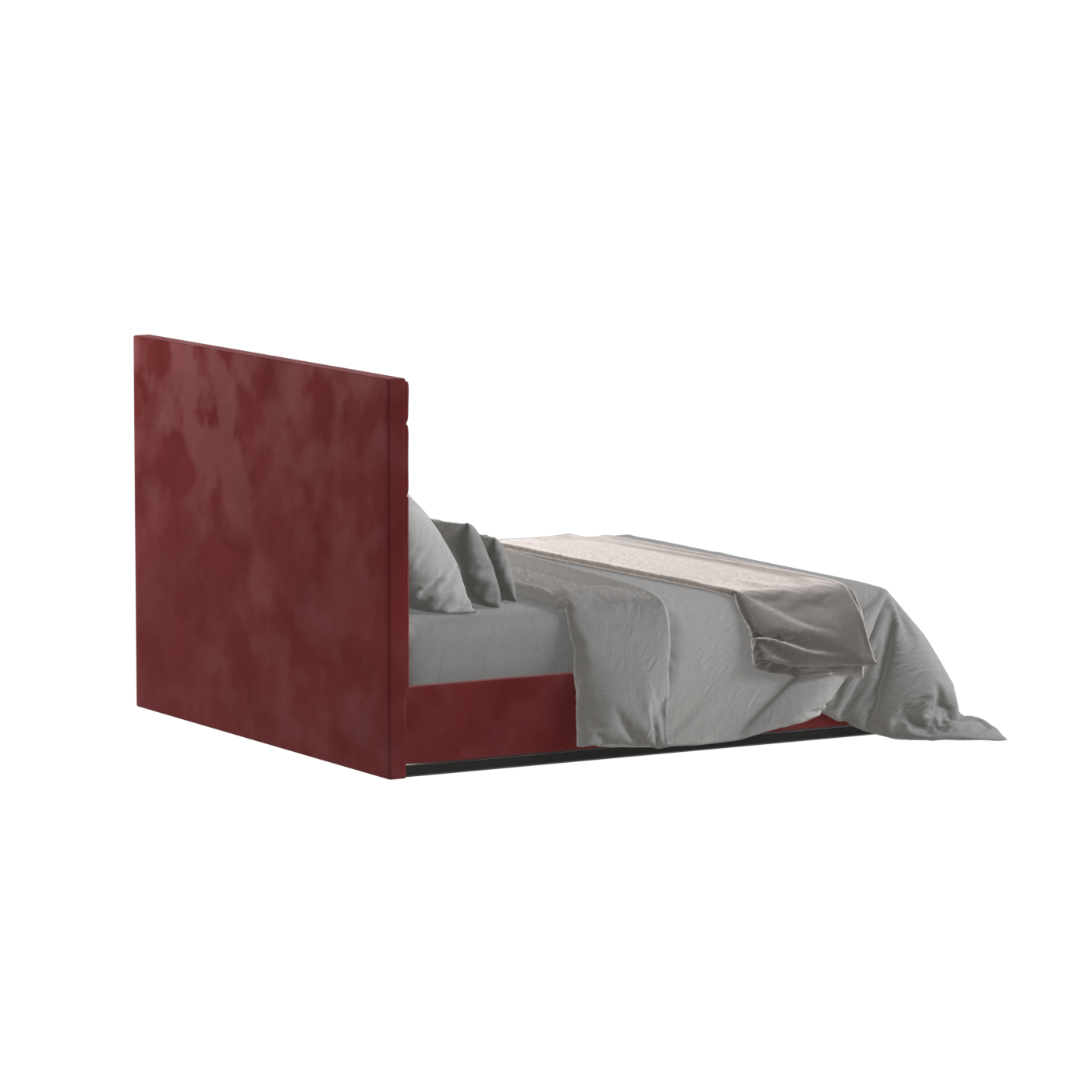 Lucia Bed With High Refined Headboard